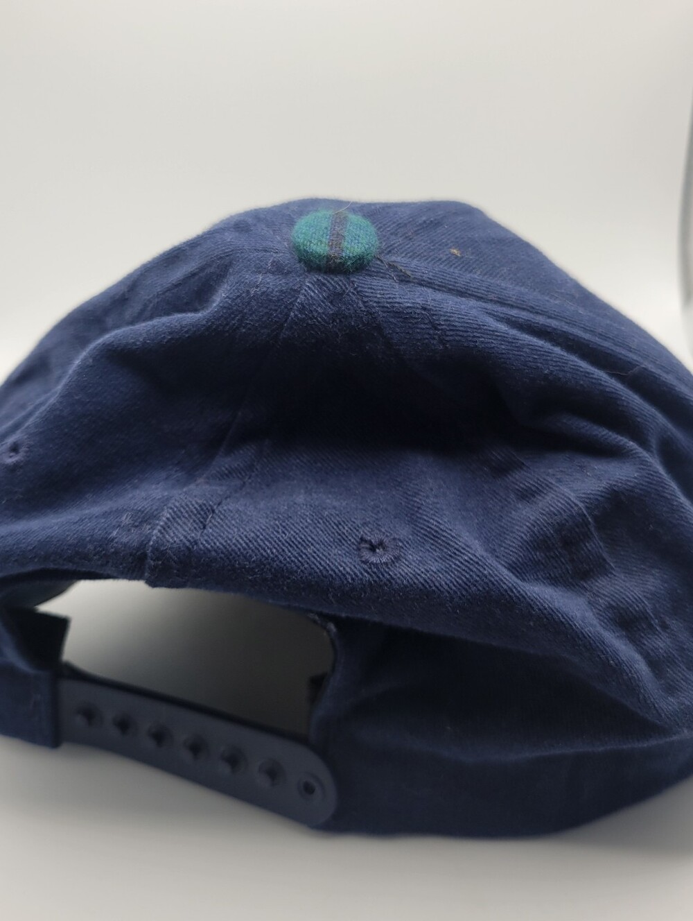 Vintage 90s Disney Store Winnie The Pooh Navy Blue Plaid Hat Cap Size Adu - Picture 3 of 6